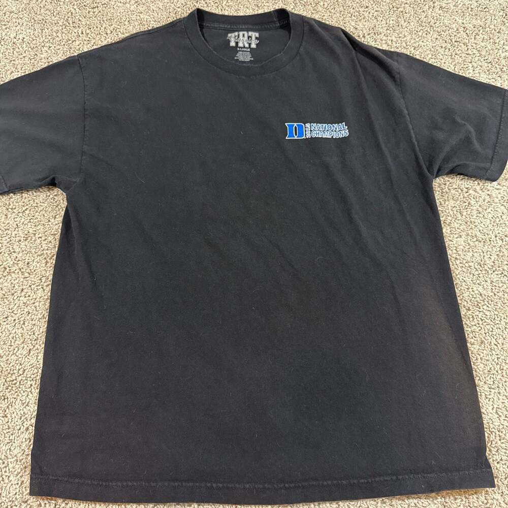 Duke Blue Devils 2015 National Champions Shirt NCAA Basketball‎ XL Black EUC